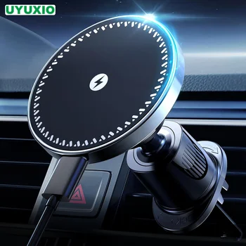 Magnetischer kabelloser Auto-Ladehalter 15 W für Lüftungsgitter, iPhone