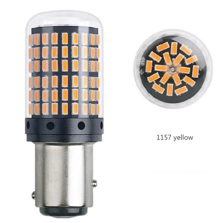 2x 1156/1157 144SMD BAU15S PY21W LED Blinker Rücklichtlampen Canbus – Bild 3