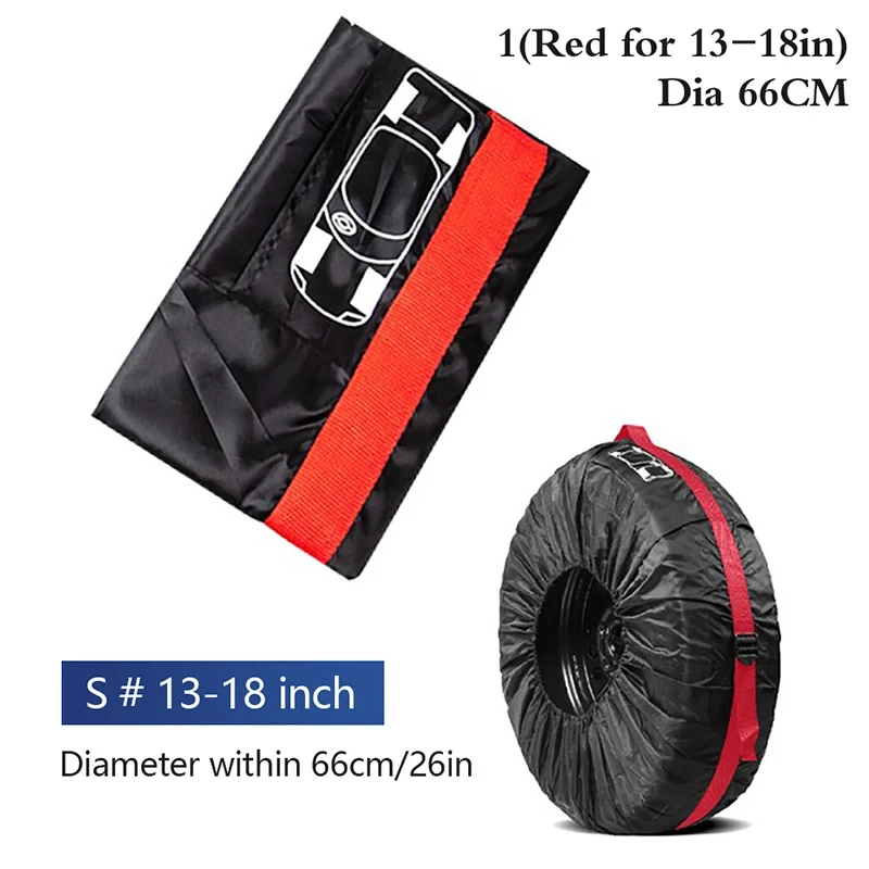 Reifen-Aufbewahrungstaschen Staubdicht Wasserdicht S/L Universelle Auto-Ersatzrad-Abdeckung Polyester