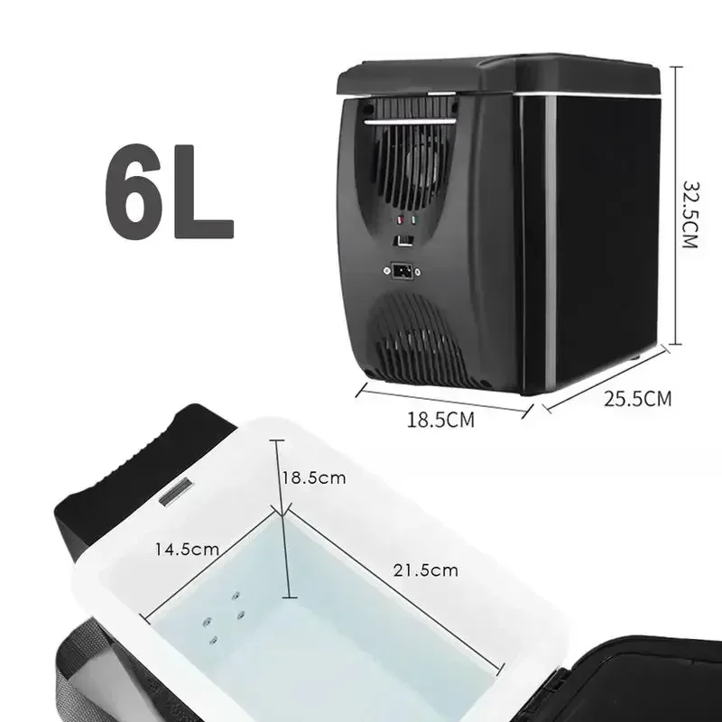 6L 12V Elektrischer Auto-Kühlschrank Mini-Gefrierschrank Auto-Kühlbox – Bild 6