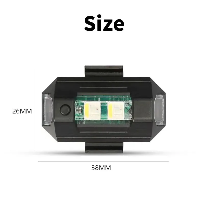 Universal Strobe Licht für Motorrad USB Auto Warnung Lampe LED – Bild 2