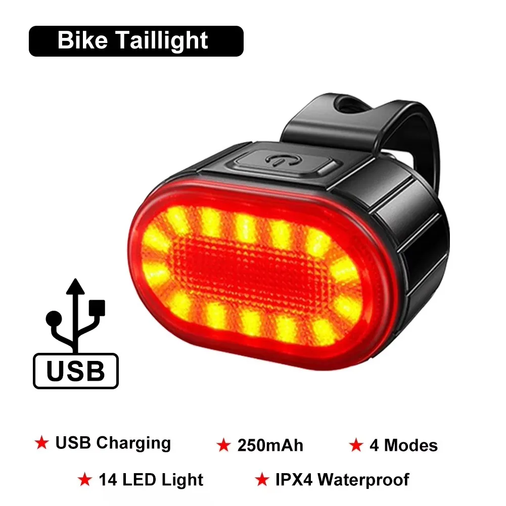 BUCKLOS Fahrradbeleuchtung Vorne/Hinten/Set, Fahrradlampe LED, Fahrradlicht für Fahrrad MTB, Vorder