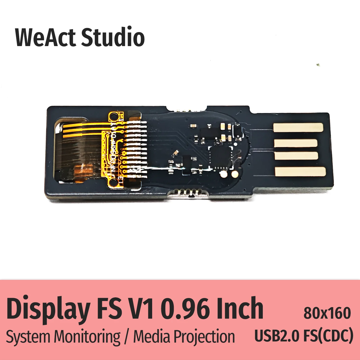 WeAct 0,96 Zoll USB Sekundärbildschirm für Computer CPU GPU RAM HDD – Bild 3