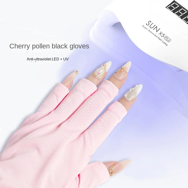 Nagelkunst UV-Schutzhandschuhe Anti-UV-Strahlung Gel-LED-Lampe – Bild 3