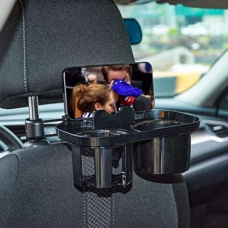 Auto Kopfstütze Getränke halter Auto Rücksitz Snack Tablett Doppel becher halter Auto halter Sitz lehne