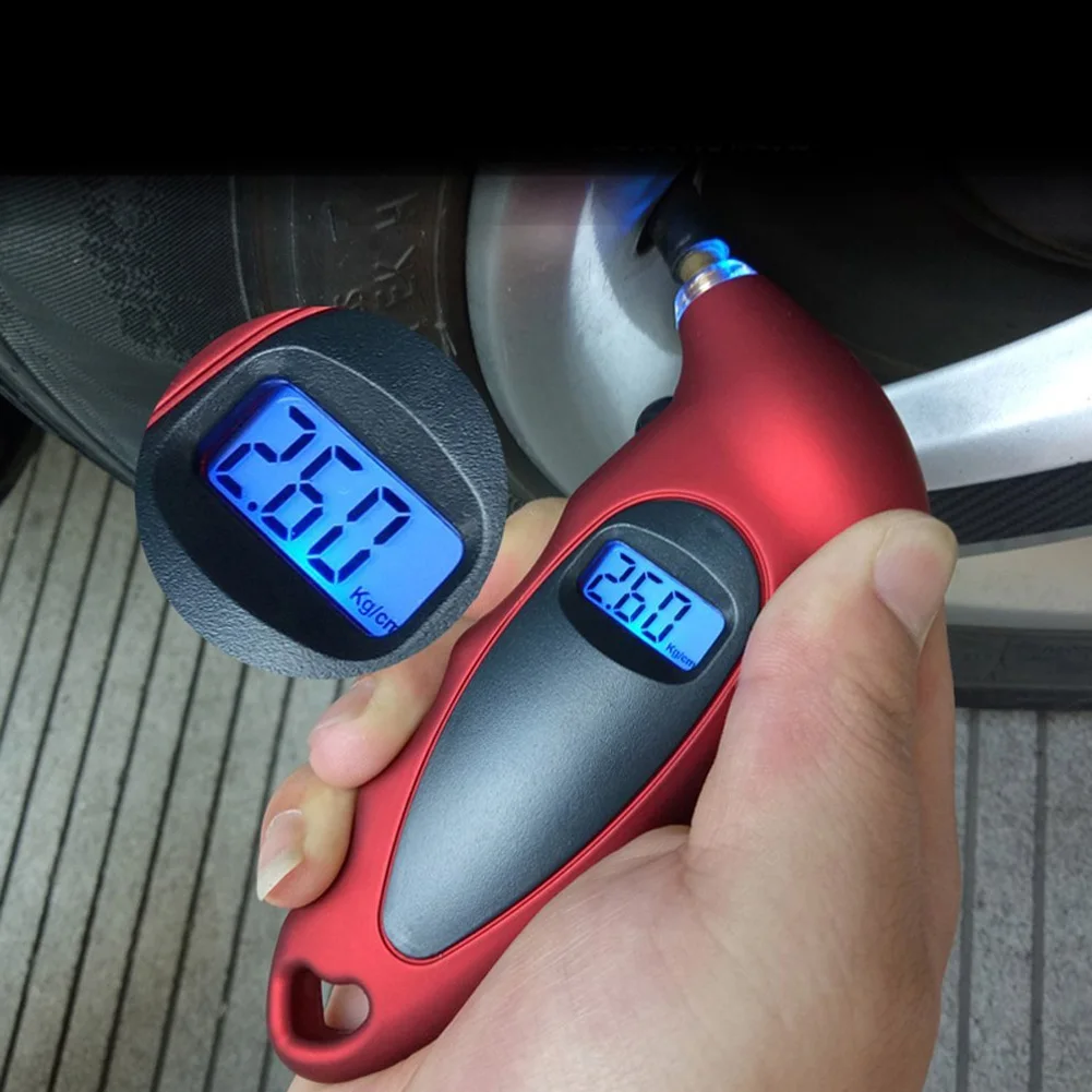 Reifen Manometer Hintergrundbeleuchtung Hochpräzise Digitale Reifendruck Überwachung Auto Reifen Luft