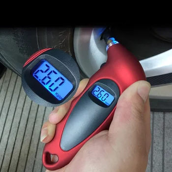 Reifen Manometer Hintergrundbeleuchtung Hochpräzise Digitale Reifendruck Überwachung Auto Reifen Luft