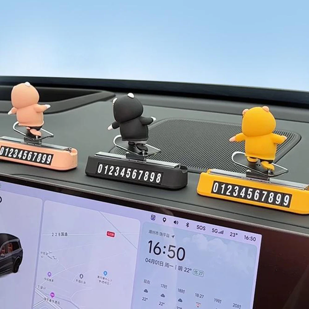 Dashboard Auto Dekorationen Skateboard Bär Magnetische Parkplatz – Bild 5