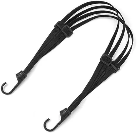 Schwarzer Motorrad-Gepäckgurt, 60/90 cm, elastisches Netz, Rucksack – Bild 3