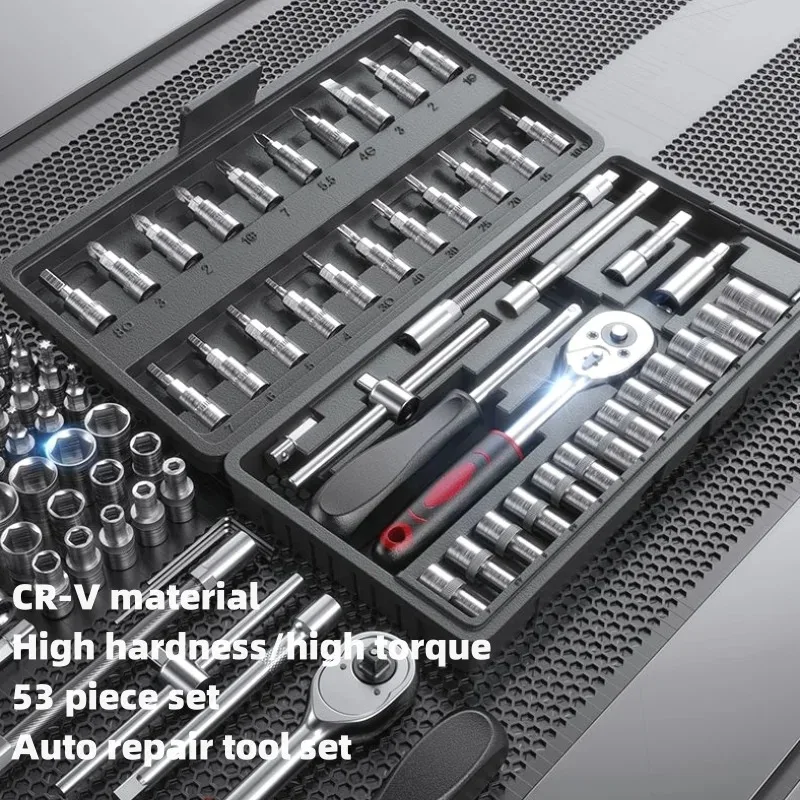 Auto Reparatur Tool Kit 46/53 Teile/satz Steckschlüssel Set Auto Reparatur Werkzeug Ratsche