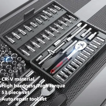 Auto Reparatur Tool Kit 46/53 Teile/satz Steckschlüssel Set Auto Reparatur Werkzeug Ratsche