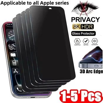 Full Cover Anti-Spionage-Displayschutz aus gehärtetem Glas für iPhone 15 14 13 12 11 16 17Pro MAX 16Pro XS Max