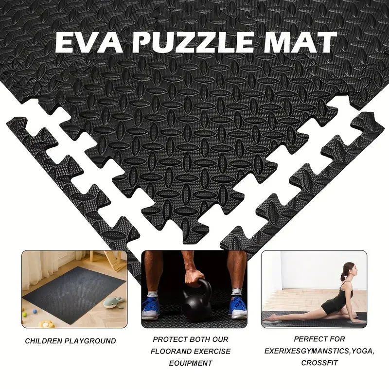 Schaumstoff Fitness rutschfeste Yogamatte Fitness Bodenfliesen – Bild 5