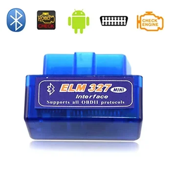 Super Mini Elm327 Bluetooth-kompatible Schnitts telle v5.0 obd2 ii Auto diagnose tool Ulme 2,1 Arbeit