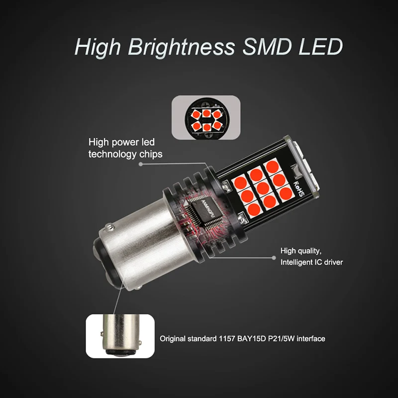 Py21w ba15s p21w led bau15s lampe 3030smd canbus led bay15d p21/5w – Bild 3