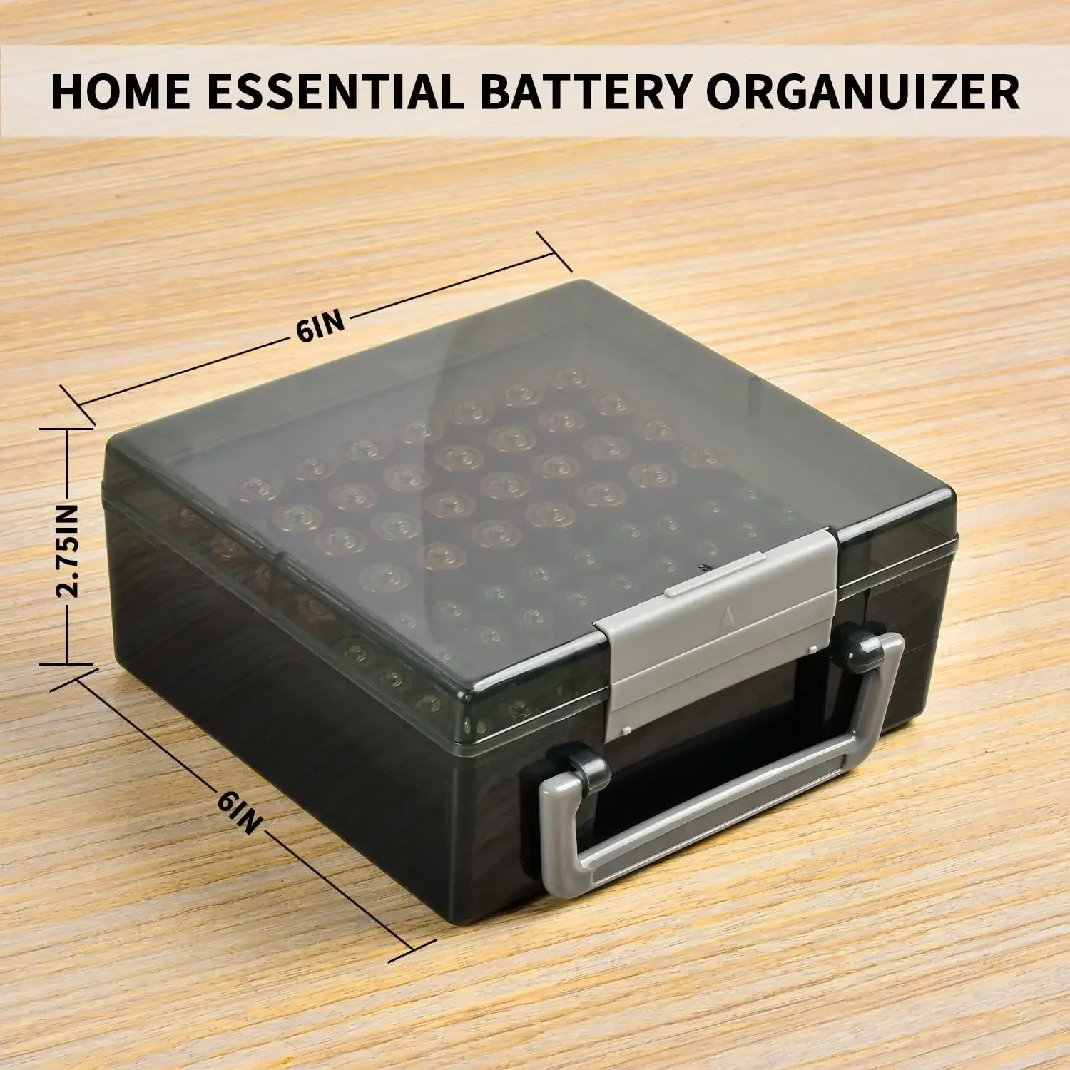 Batterie-Aufbewahrungs-Organizer-Halter für 72 AA AAA-Batterien – Bild 6