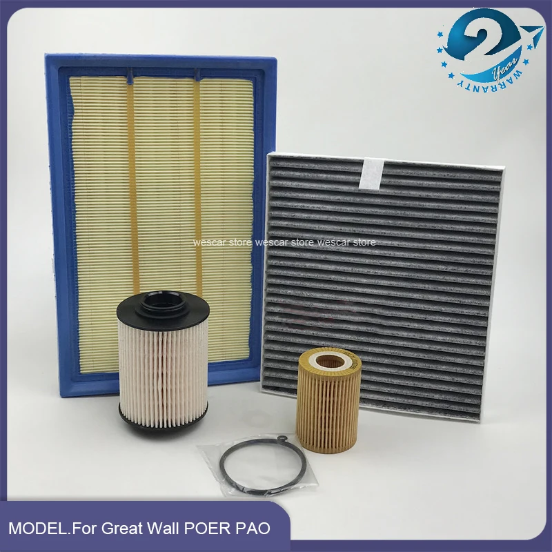 Auto Kabine Luftfilter Ölfilter Kraftstoff Filter Für 19-21 Große Wand POER PAO Wingle 7 2,0 T filter Set