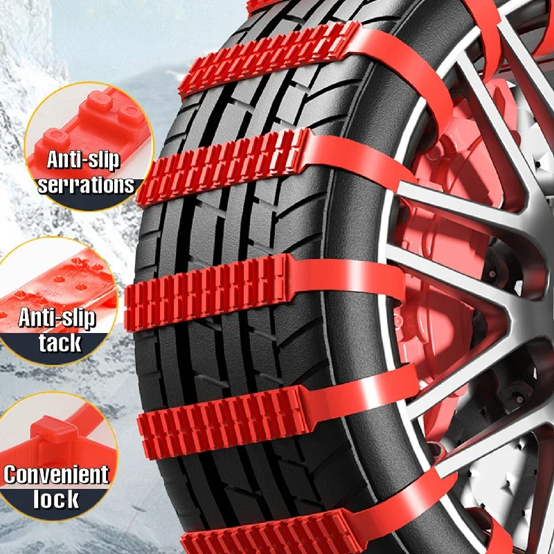 Rutschfeste Schneeketten für Auto-Motorräder, Winter (20 Stück) – Bild 6