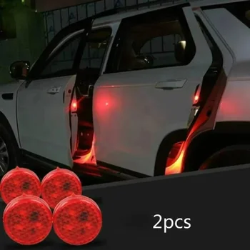 Auto Tür Licht Warnung Licht Anti Kollision Flash Rot Drahtlose Alarm Lampe Strobe Licht Blinker (2 Stück)
