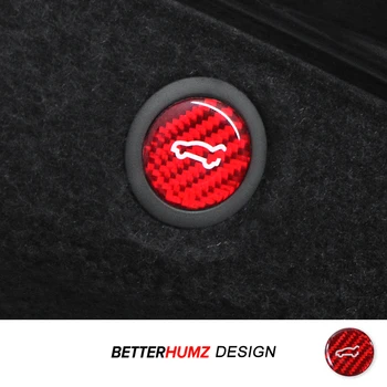 Tesla 2019-Modell 3 Highland 2024 Modell Y Juniper Carbon Fiber Hinten Stamm Schalter Taste Trim Aufkleber