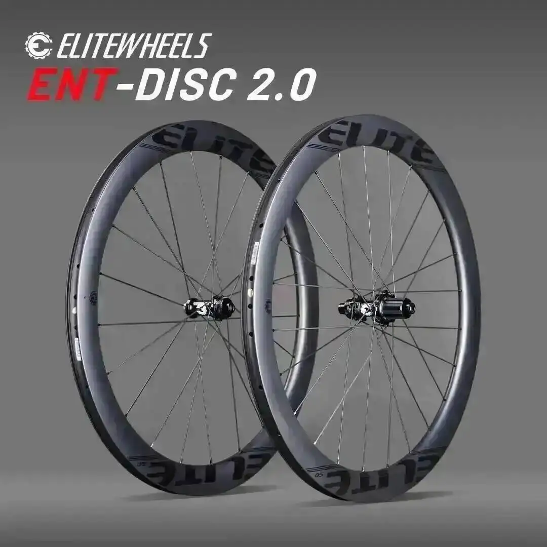 ELITEWHEELS Carbon-Laufräder ENT 2.0 Scheibenbremse 700c Carbon-Felge Center Lock Rennrad-Laufradsatz