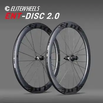 ELITEWHEELS Carbon-Laufräder ENT 2.0 Scheibenbremse 700c Carbon-Felge Center Lock Rennrad-Laufradsatz