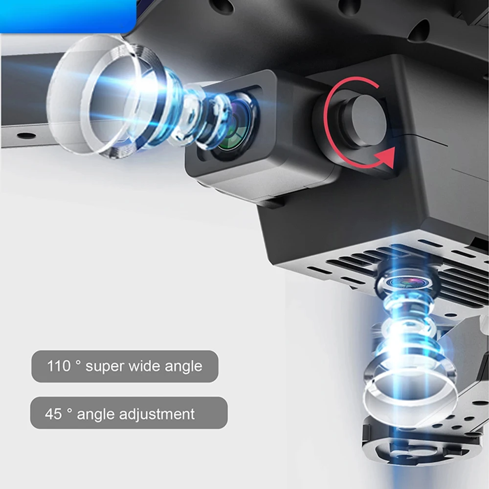 E99 Folding Drone Quadcopter Fernbedienung Griff Vier Achsen Flugzeug – Bild 5