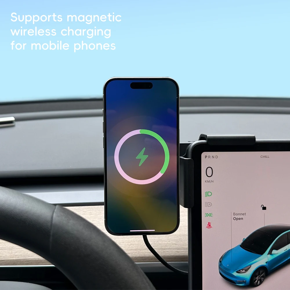 Qi2.2 Magnetische Auto-Ladehalterung 15 W / 25 W für Tesla Model 3 – Bild 4