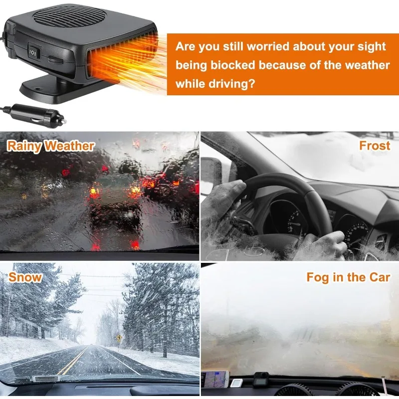 Auto Heizung 12V/24V 150W 200W Tragbare Auto Heizung Fan 2 IN 1 – Bild 3