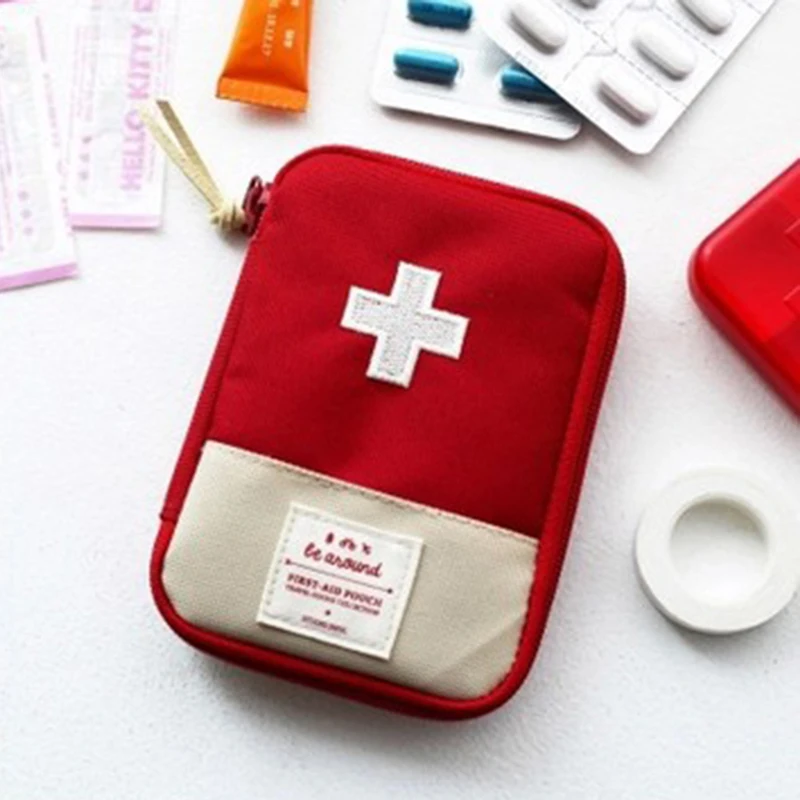 Mini Tragbare Medizin Tasche Reise Erste Hilfe Kit Medizin Tasche Lagerung Tasche Überleben Kit Medizin Box