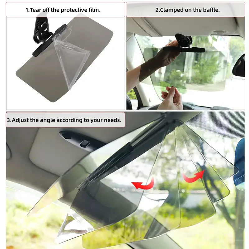 Ein im Auto montierter, blendfreier Spiegel, Anti-UV-Sonnenschutz – Bild 4