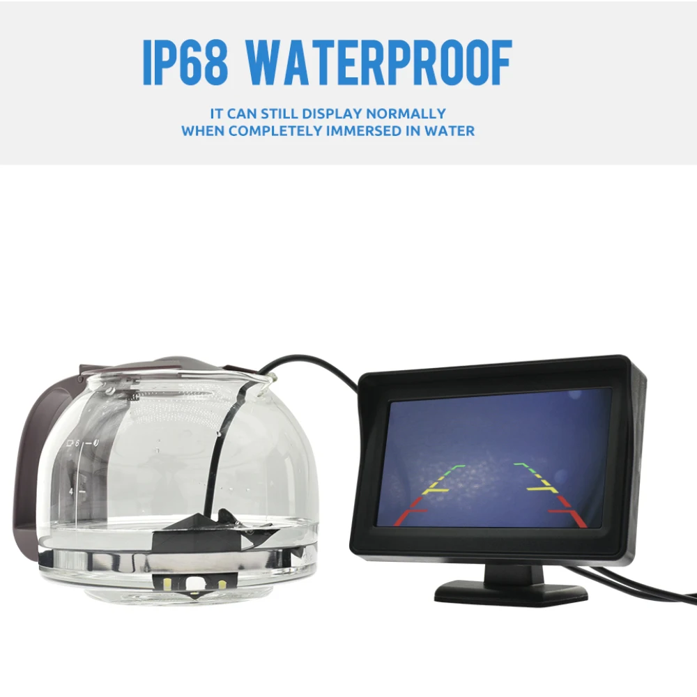 Parka uto Rückfahr kamera mit Monitor 4,3 Zoll für Winkel wasserdichte – Bild 6