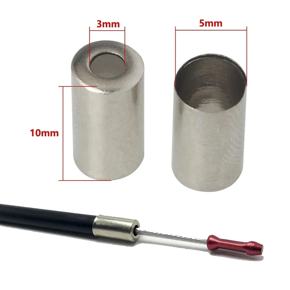 Fahrrad 5mm Brems Kabel Gehäuse Ferrule Kupfer End Kappen MTB Rennrad – Bild 6