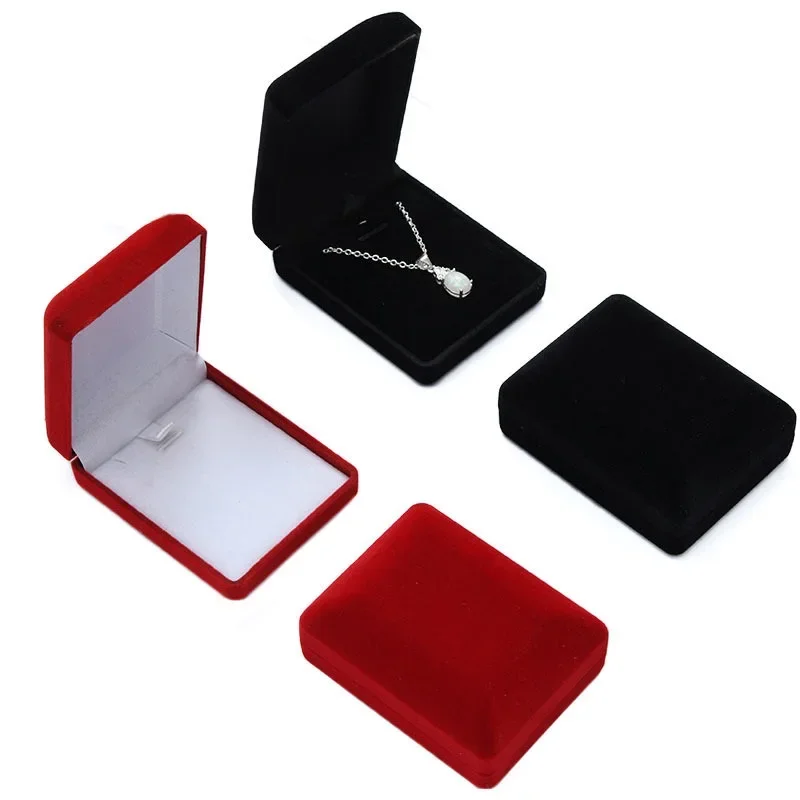 Samt Halskette Box Anhänger Box Schmuck Organizer Geschenk Verpackung – Bild 2