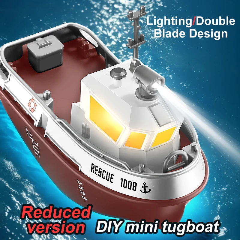 ZWN 1/32 RC-Boot mit Lichtern, leistungsstarkes Dual-Motor, 2,4 G – Bild 3