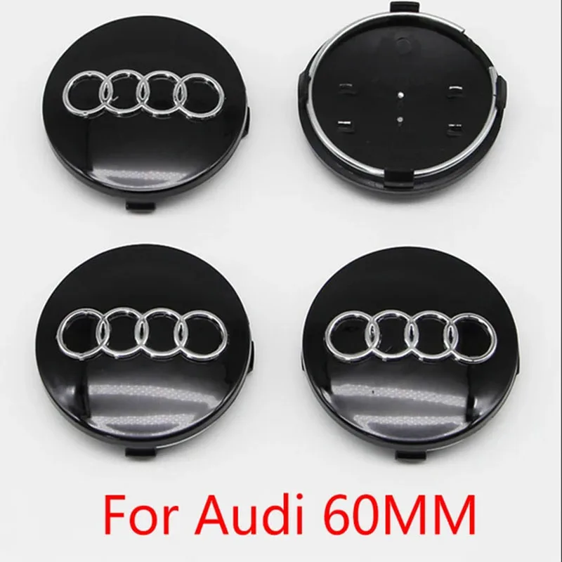 60mm 61mm 68mm 69mm 77mm Auto Rad Mitte Kappe Hub Abdeckung Abzeichen für Audi A6 A3 A4 A5 A6 Q2L Q3 (4 Stück)