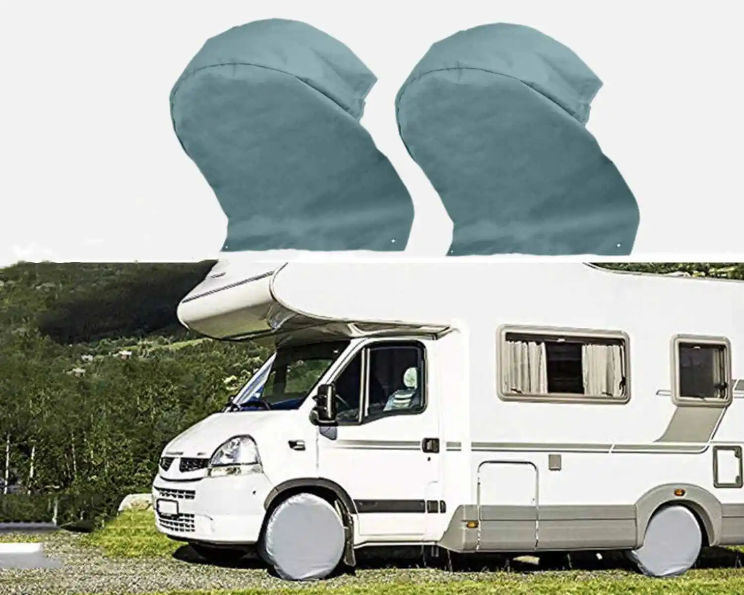 Wohnwagen-Radabdeckung, Reifenabdeckung für Wohnwagen, Wohnmobil, Anhänger, Camping, 65 cm/78 cm (2 Stück)