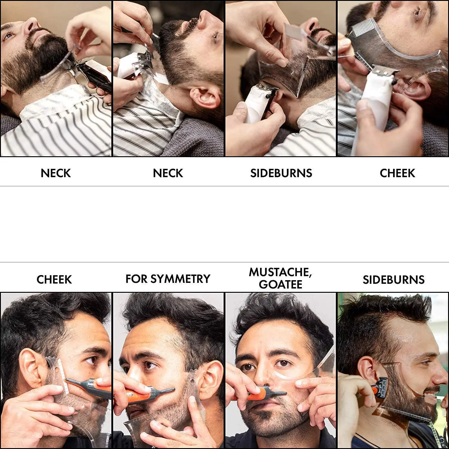 Bart-Styling-Vorlage für Männer, Schablone, Bartkamm für Männer – Bild 3
