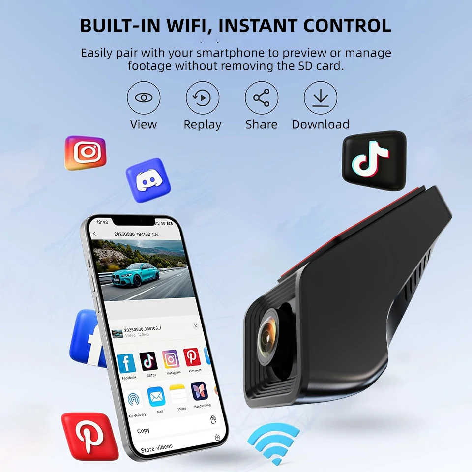 Dashcam 4K&:2K Frontkamera mit WIFI, Super-Nachtsichtfunktion – Bild 4