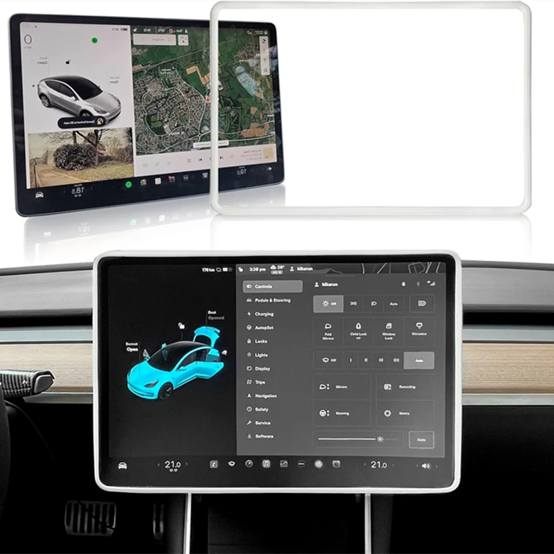 Tesla Modell 3/y Silikons chutz rahmen Kanten abdeckung Zentral – Bild 5