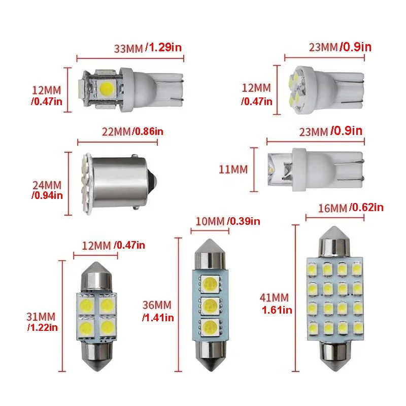 Universelle Auto-Innen leuchte t10 1156 Girlanden 31 42mm Upgrade-Kit – Bild 2