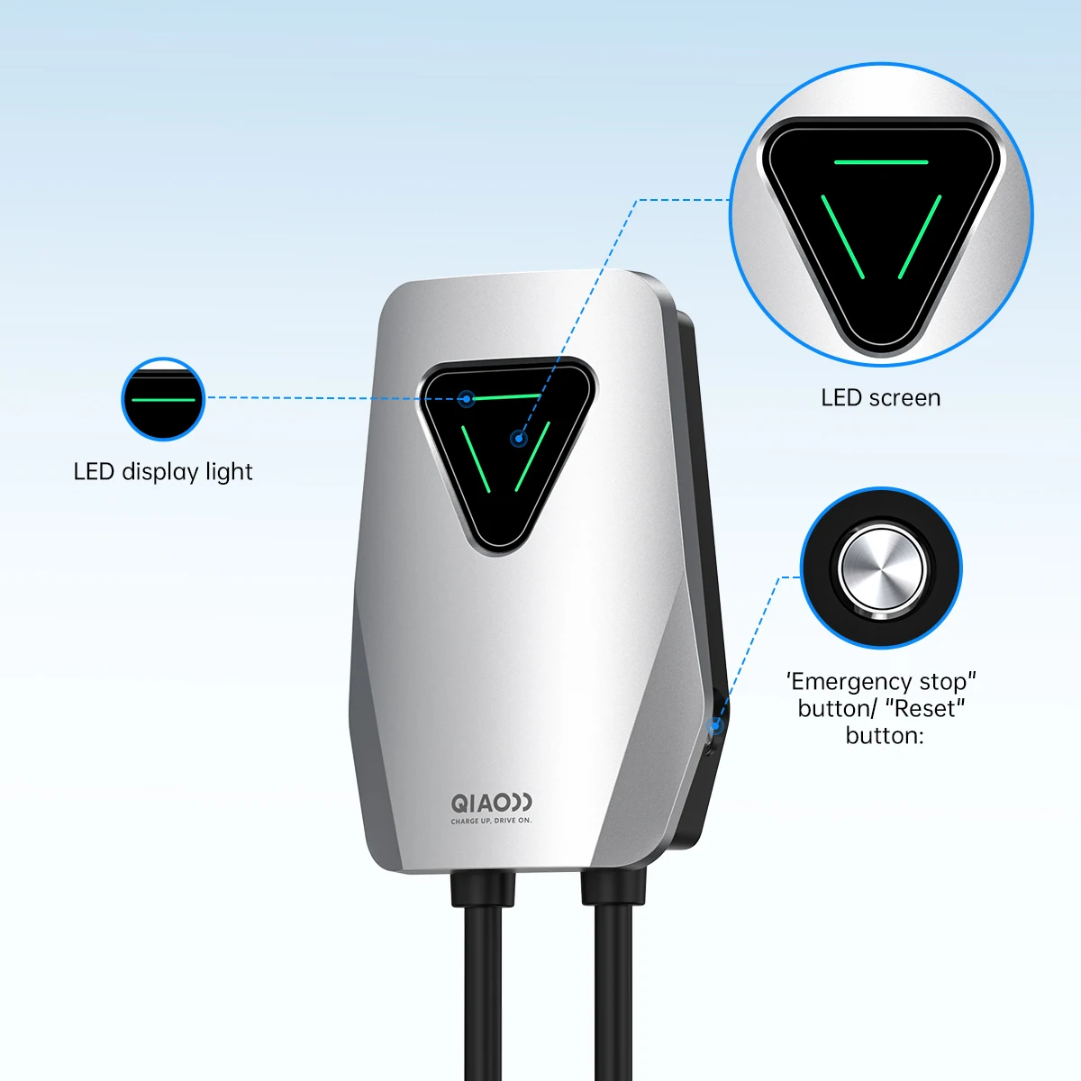 Typ2 EV-Ladestation 32A 7,4KW Elektrofahrzeug-Ladegerät EVSE Wallbox – Bild 5