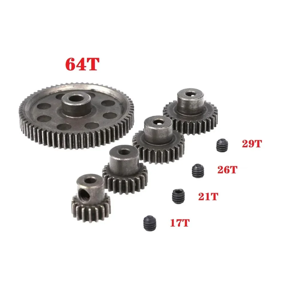 11184 Metalldiff Hauptgetriebe 64T 11181 Motorritzel 17T 21T 26T 29T LKW 1/10 RC Teile HSP Himoto Amax Redcat