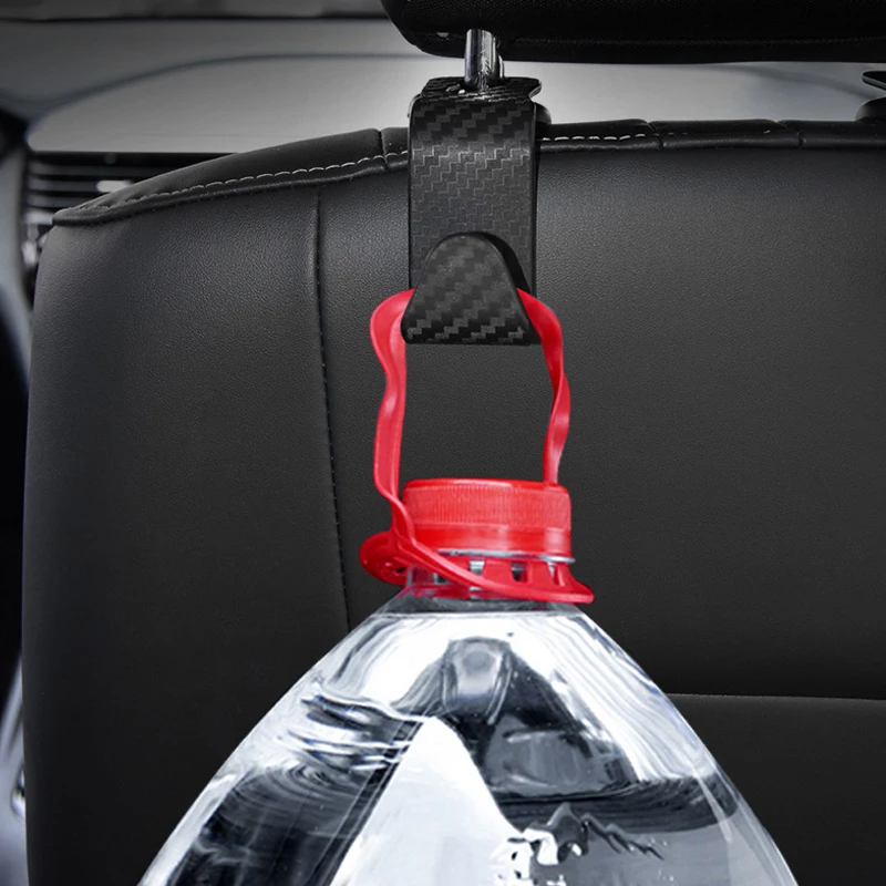 Carbon Faser Haken Auto Sitz Kopfstütze Haken Auto Rücksitz (4 Stück) – Bild 4