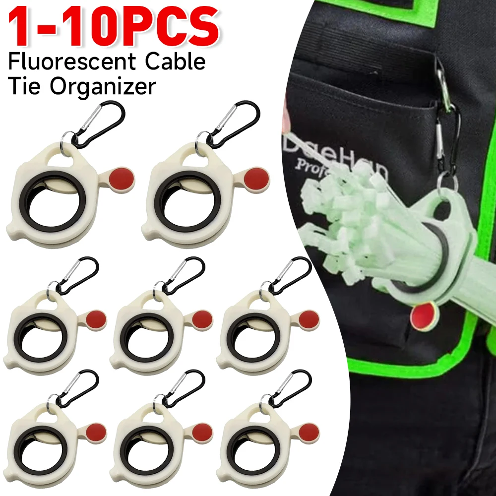 Fluor zierende Kabelbinder Organizer Lagerung Kabelbinder halter tragbare Kabelbinder Aufbewahrung werkzeug