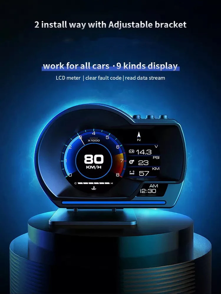 A501 Auto Head-Up-Display OBD2 Smart Car HUD Turbo-Anzeige Digitaler – Bild 4