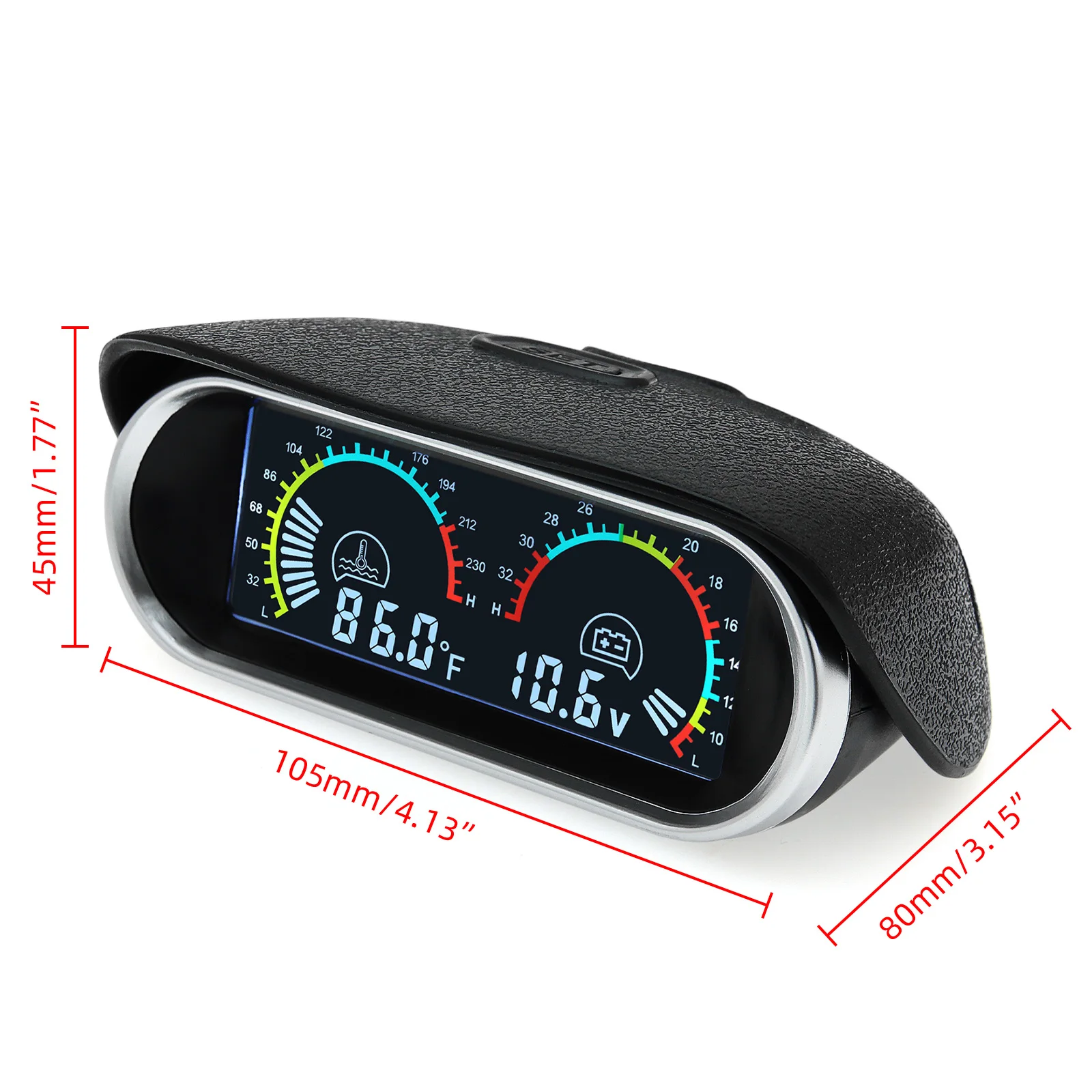 12V/24V 2-in-1 LCD-Anzeige für Auto und LKW: Wassertemperaturanzeige – Bild 6