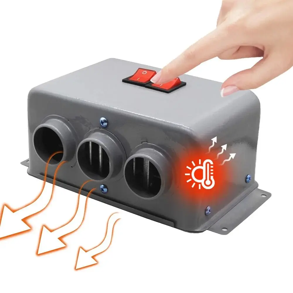 12 V/24 V Autoheizung, 3 Löcher, 600 W-800 W, elektrischer Heizlüfter – Bild 3