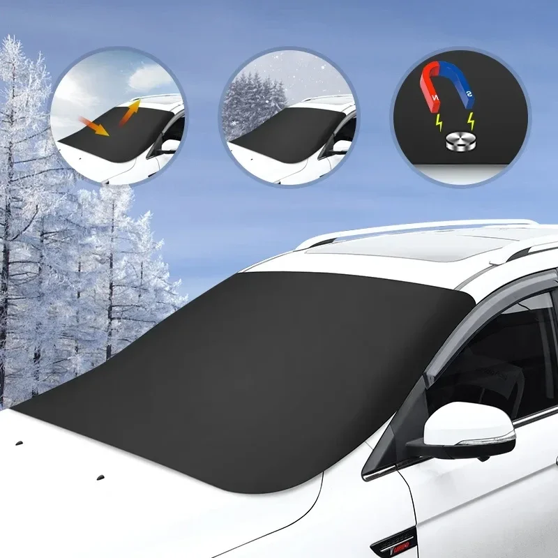Auto Magnetische Schnee Schild Winter Frontscheibe Abdeckung – Bild 5