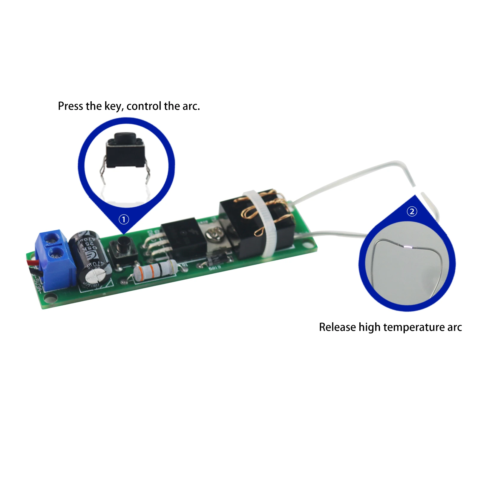 Hochspannungsgenerator Arc Igniter DIY Kit Feuerzeug Kit Arc Generator – Bild 5